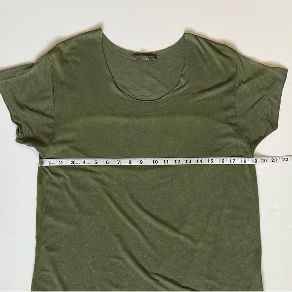 3/$30 AE Don’t Ask Why Drapey Open Back Tee Green One Size Distressed T-Shirt - Picture 13 of 14